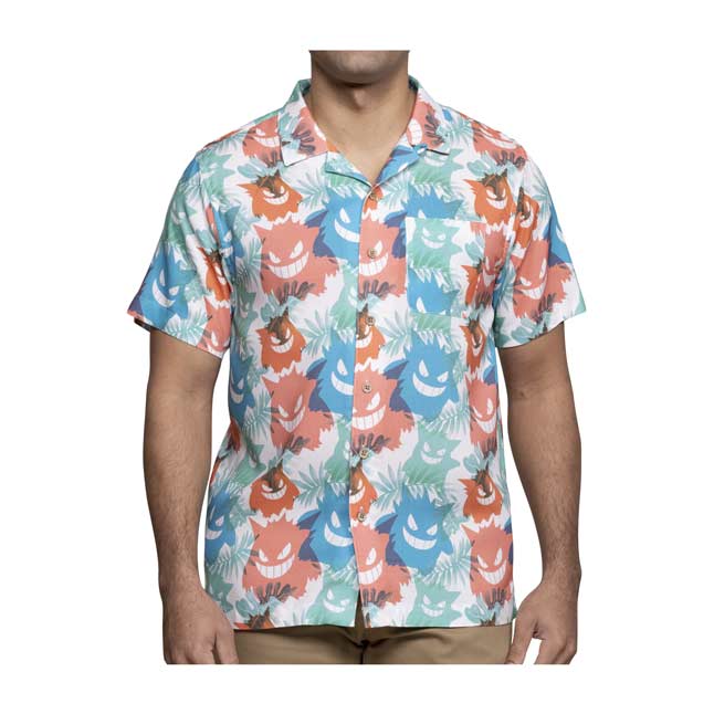 Gengar Pokemon Hawaiian Shirt, Beach Shorts