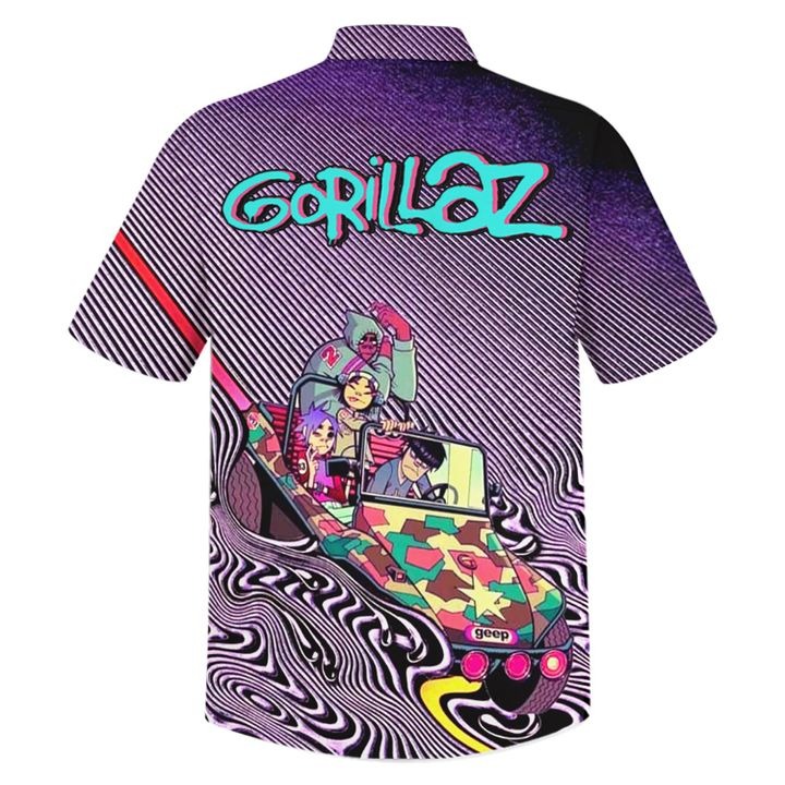 Gorillaz Psychedelia Button Up Hawaiian Shirt 2