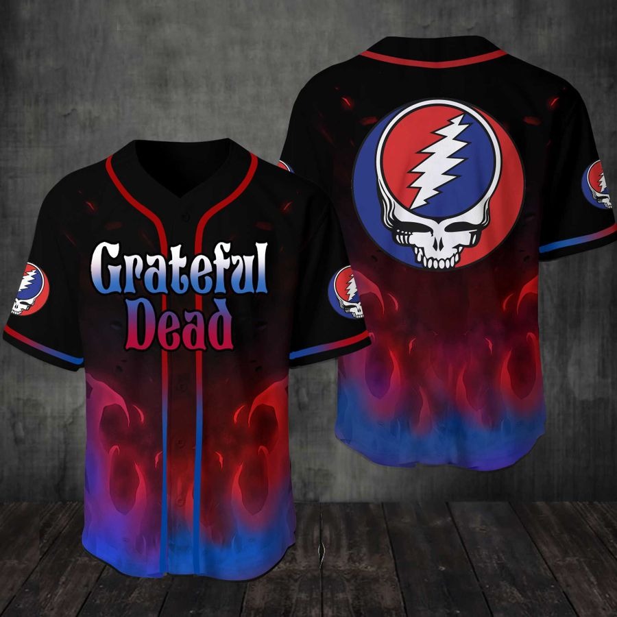 Grateful Dead Baseball Jersey Shirt BBS • LeeSilk Shop