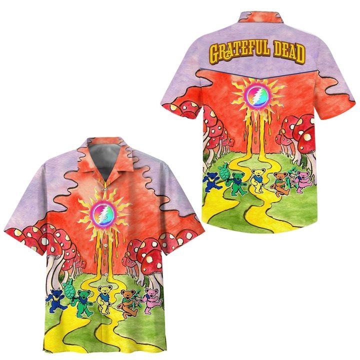 Grateful Dead Bears Psychedelic Hawaiian Shirt