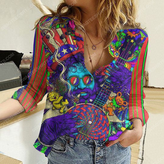 Grateful dead hippie fully printed poly cotton casual shirt 2(1)