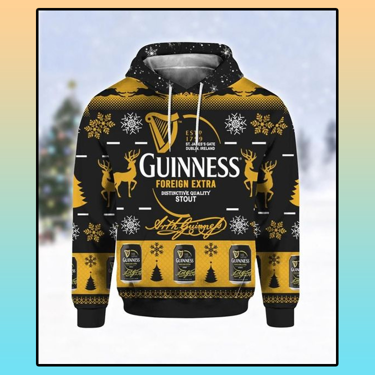 Guinness Foreign Extra Ugly Christmas 3D Hoodie 1
