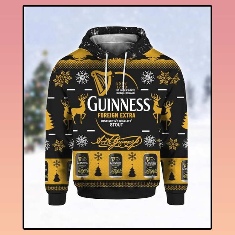 Guinness Foreign Extra Ugly Christmas 3D Hoodie 2