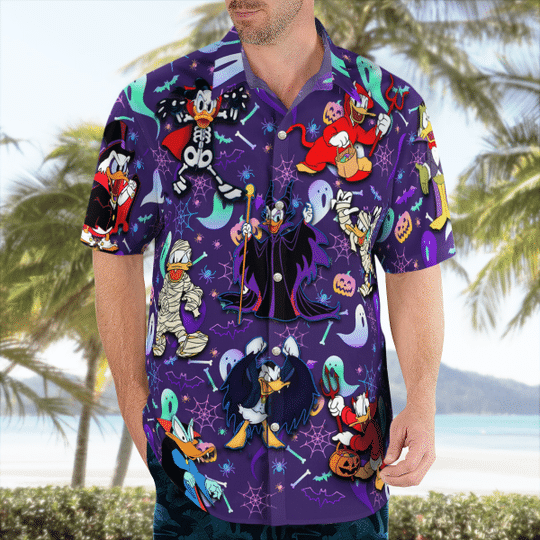 Halloween Donald Duck Funny Hawaiian Shirt2