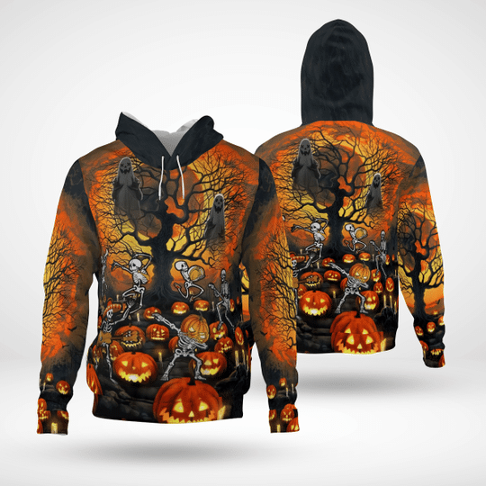 Halloween Skull Pumpkins 3d Hoodie