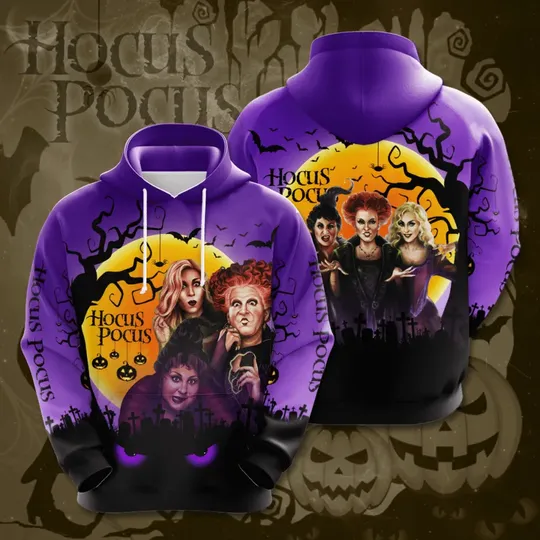 Halloween hocus pocus All over print 3d hoodie