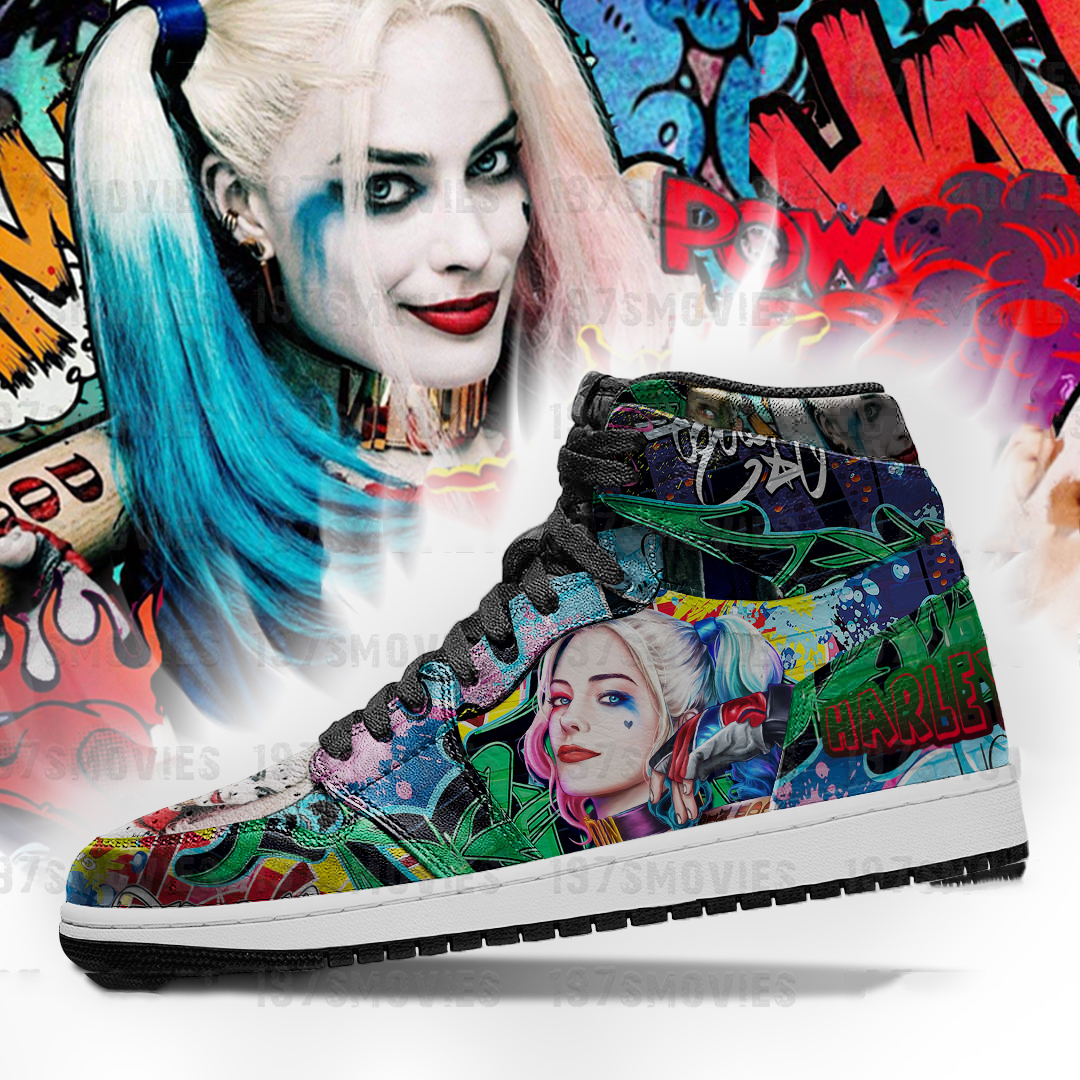 Harley Quinn Jordan Sneakers custom shoes - Picture 2