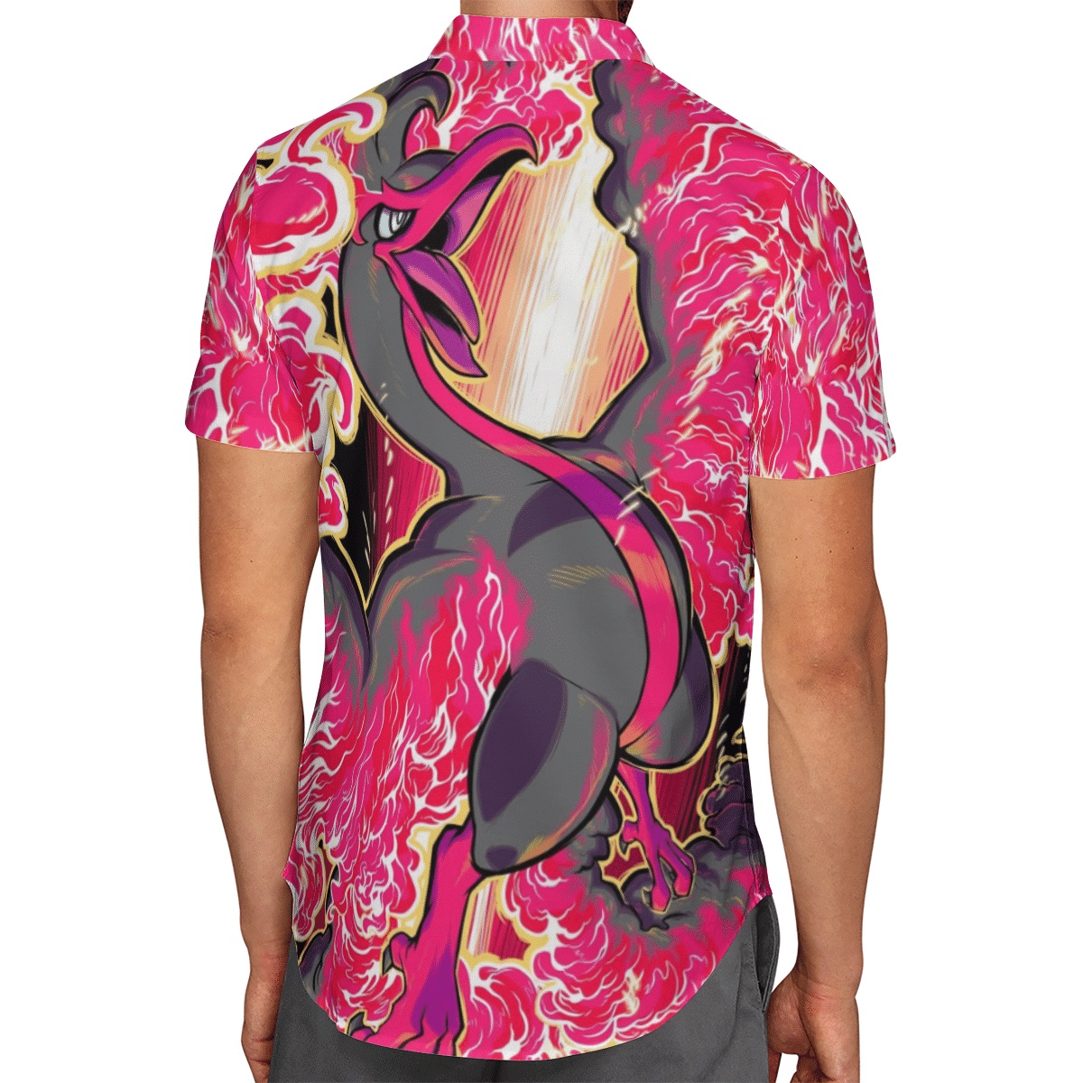 Ho-oh pokemon hawaiian shirt - Picture 2