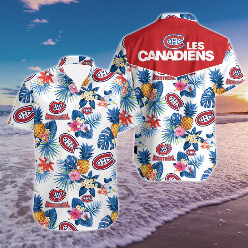 Hockey Montreal Canadiens hawaiian shirt