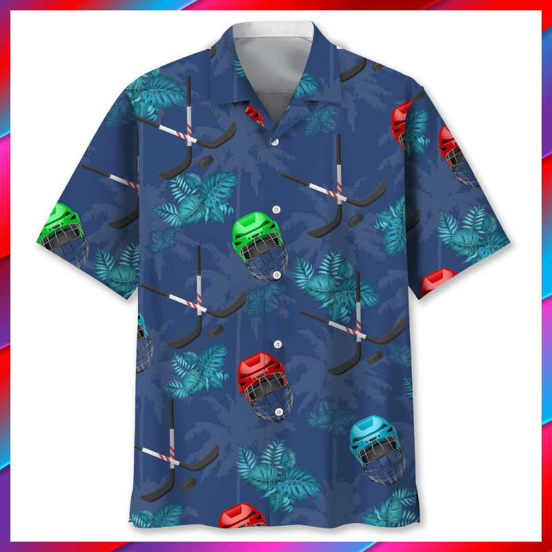 Hockey tropical Hawaiian shirt 2