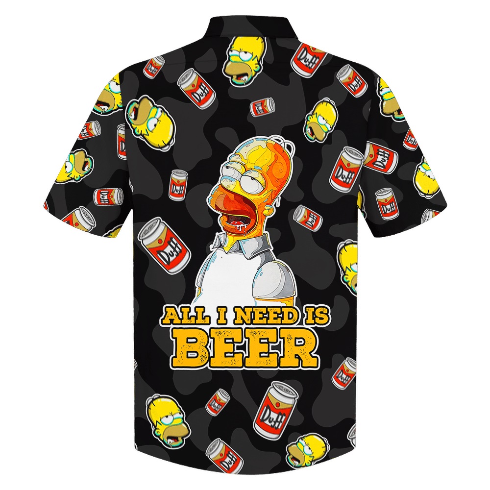 Homer Simpson with beer hawaiian shirt - Picture 1