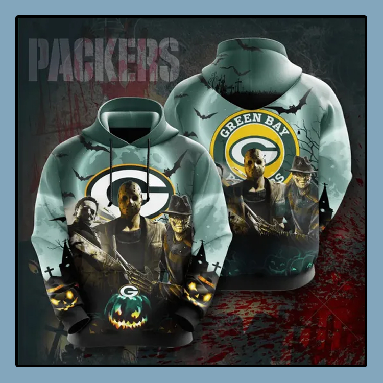 Horror Character Green Bay Packers All over print 3d hoodie1