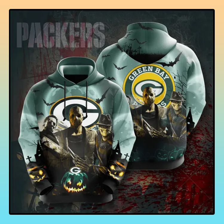 Horror Character Green Bay Packers All over print 3d hoodie4