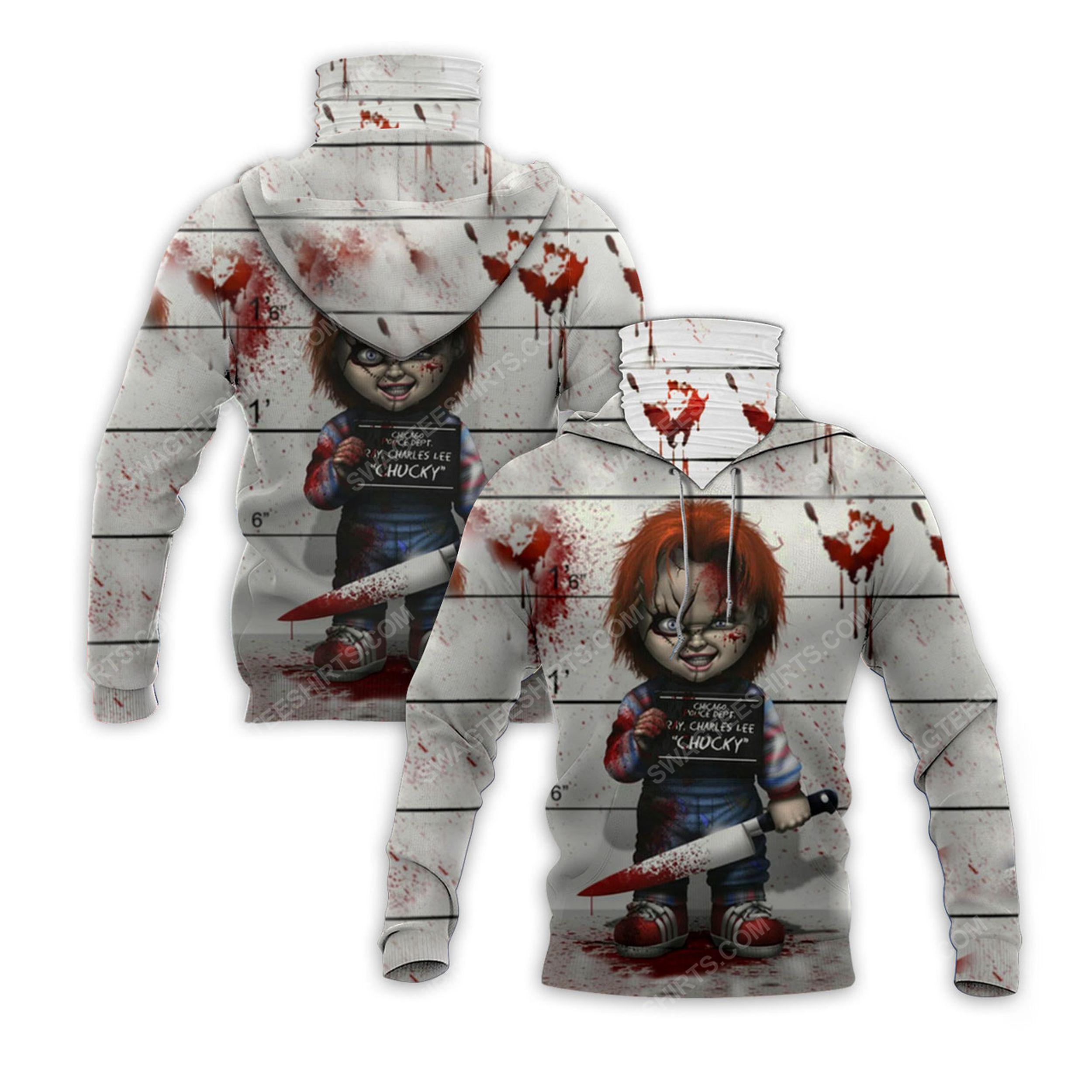 [special edition] Horror movie chucky doll for halloween full print mask hoodie – maria