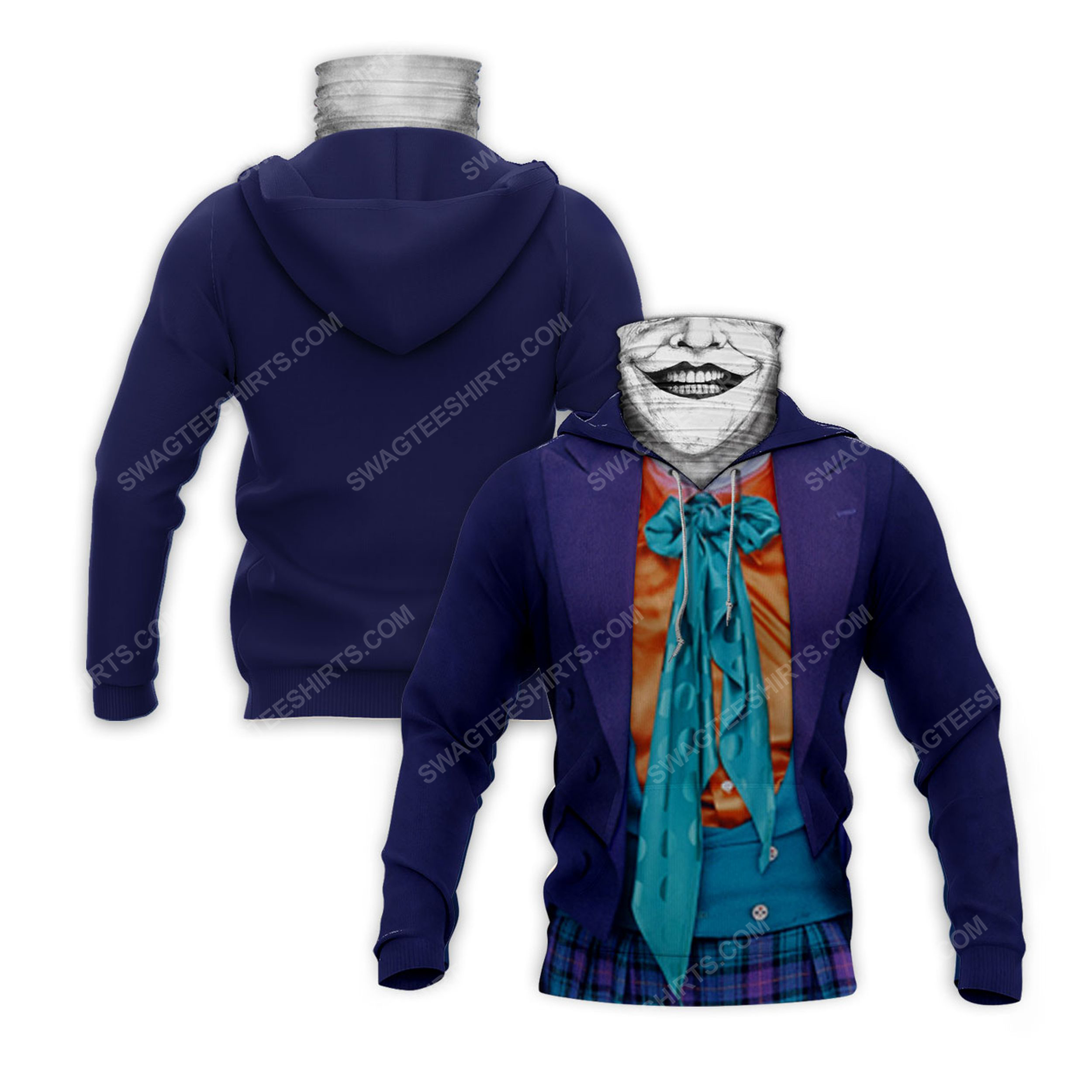 [special edition] Horror movie joker for halloween full print mask hoodie – maria
