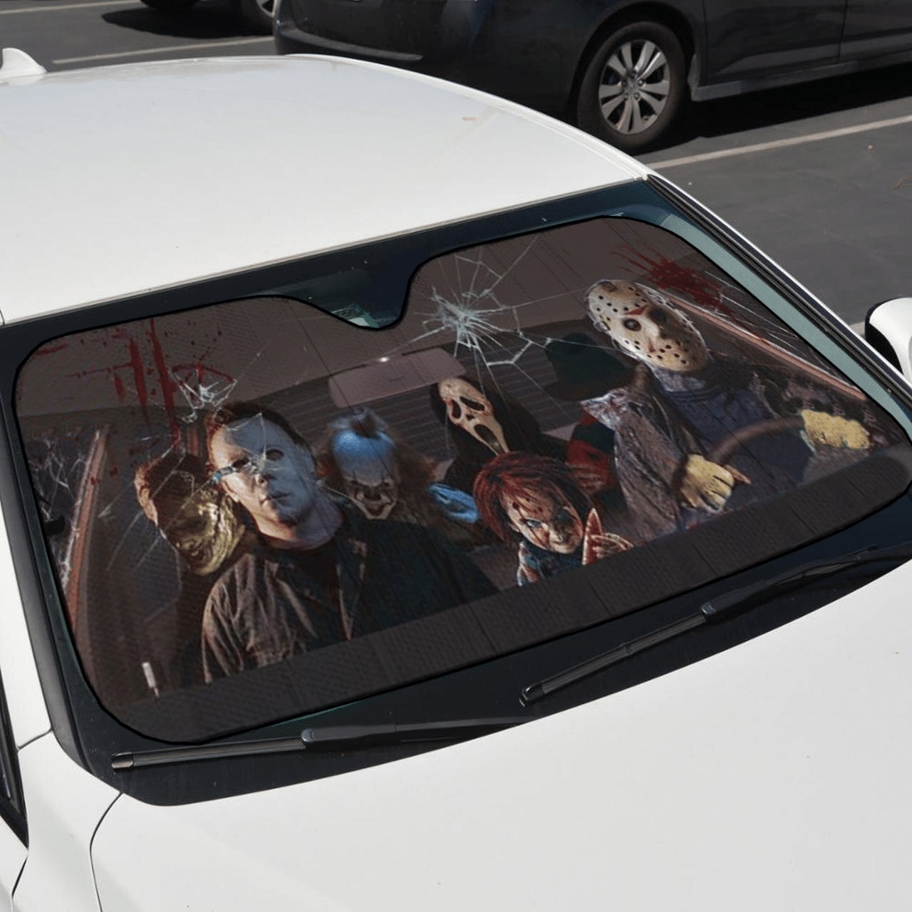 Horror movie killer car sunshade - Picture 1