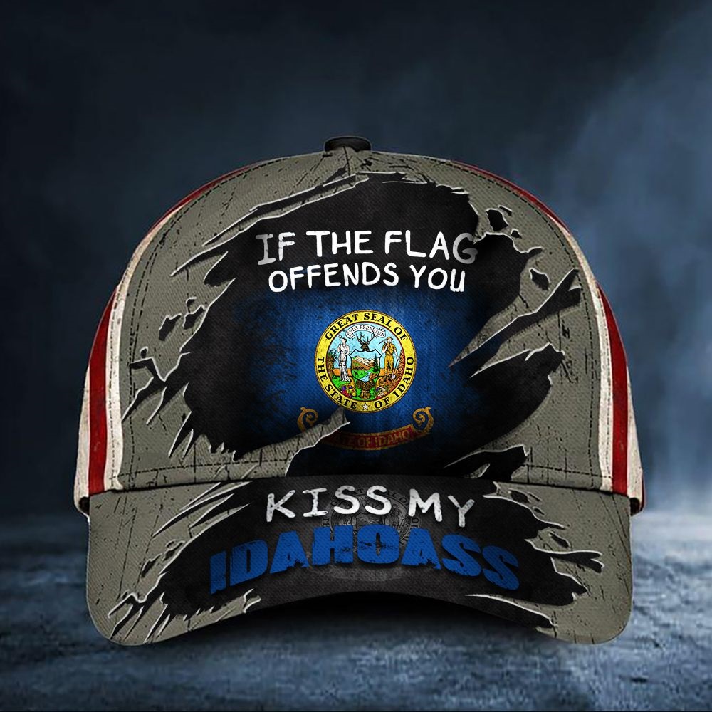 If The Flag Offends You Kiss My Idahoass Cap USA Flag Vintage Hat – Saleoff 170821