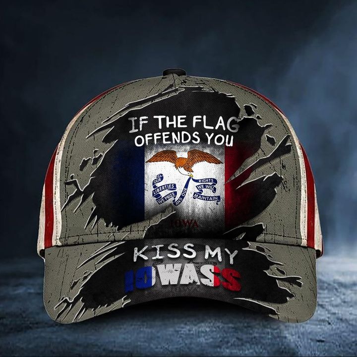 If The Flag Offends You Kiss My Iowass Cap USA Flag Hat – Hothot 130821