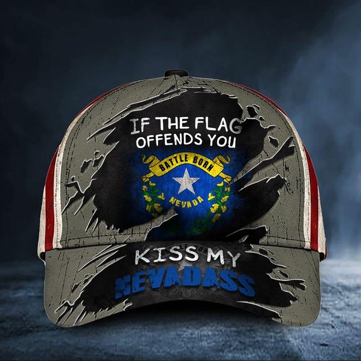 If The Flag Offends You Kiss My Nevadass Cap USA Flag Hat – Hothot 130821