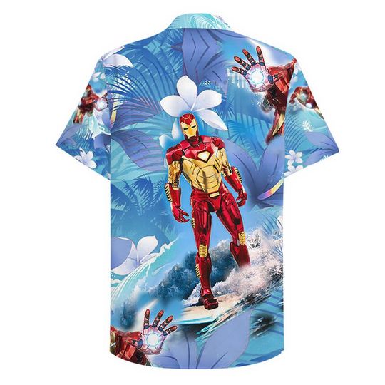 Iron Man Surfing Hawaiian Shirt4