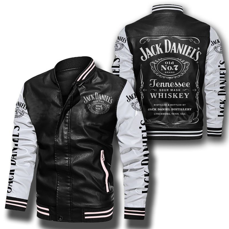 Jack Daniels tennesse whiskey leather bomber jacket