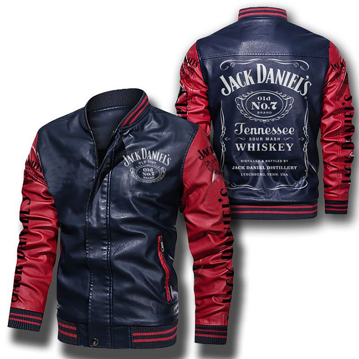 Jack Daniels tennesse whiskey leather bomber jacket1