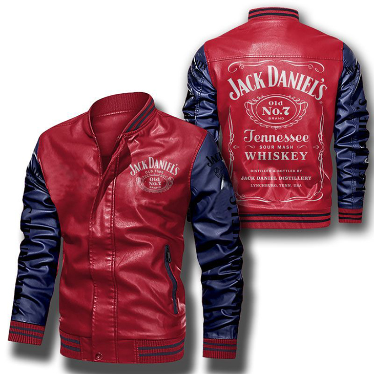 Jack Daniels tennesse whiskey leather bomber jacket2