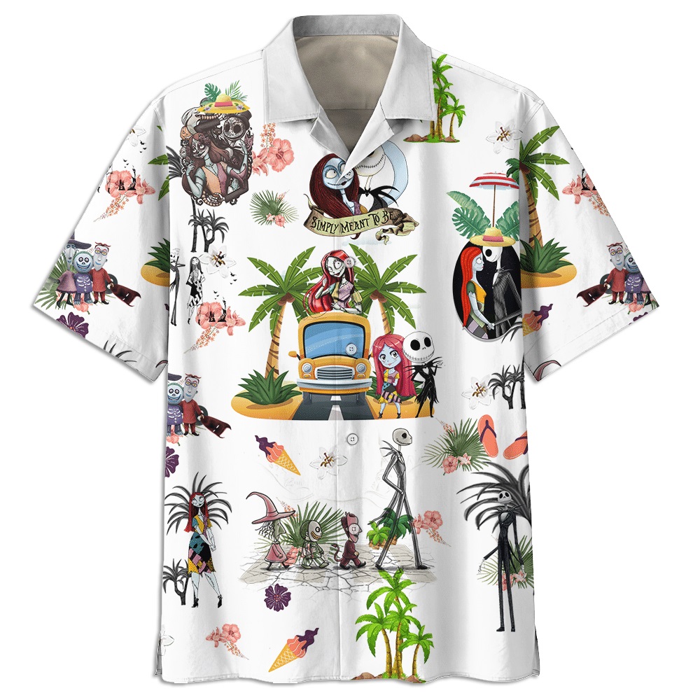 Jack and Sally The nightmare before christmas summer hawaiian shirt - Picture 1