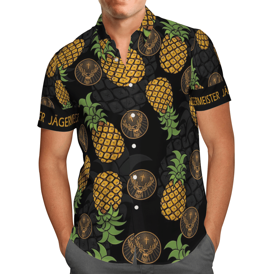 Jagermeister pineapple Hawaiian shirt
