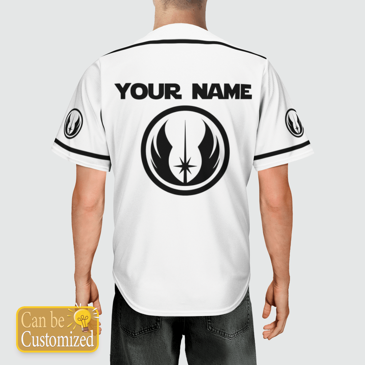 Jedi Star Wars custom name baseball shirt 3