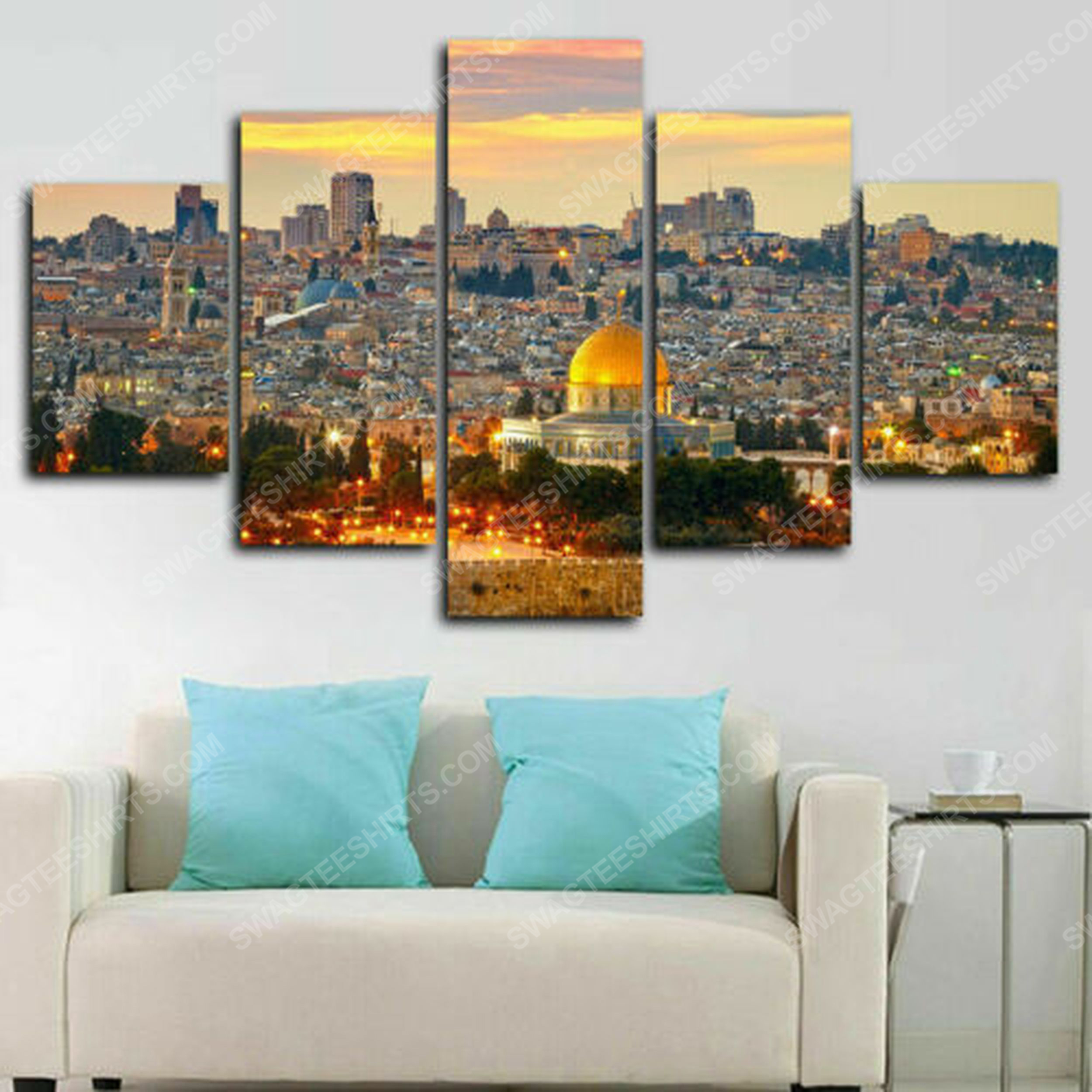 [special edition] Jerusalem sunset view print painting canvas wall art home decor – maria