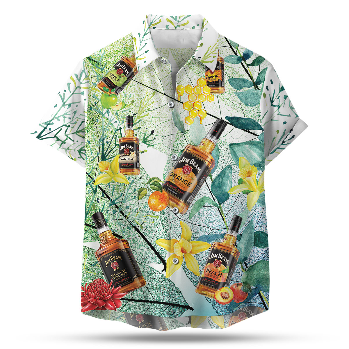 Jim Beam Bourbon Hawaiian Shirt