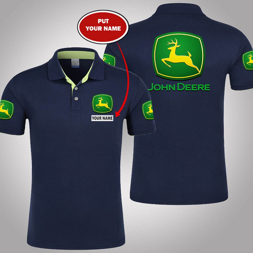 John Deere personalized custom name polo shirt - Picture 1