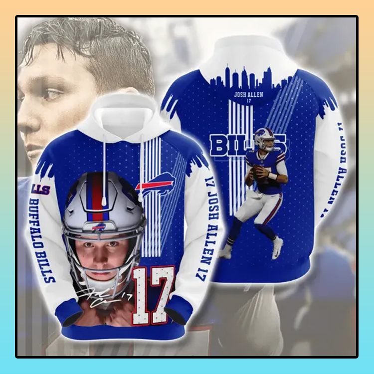 Josh Allen 17 Buffalo Bills All over print 3d hoodie4