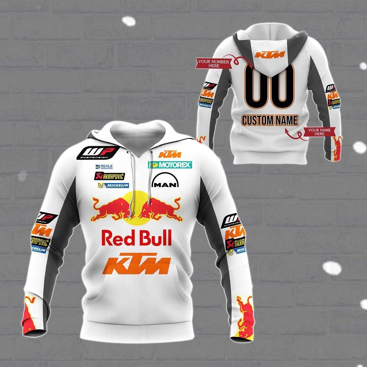 KTM Racing Red Bull 3d all over print hoodie – LIMITED EDITION