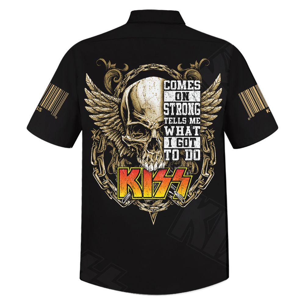 Kiss Comes on strong tells me what I got to do hawaiian shirt - Picture 2