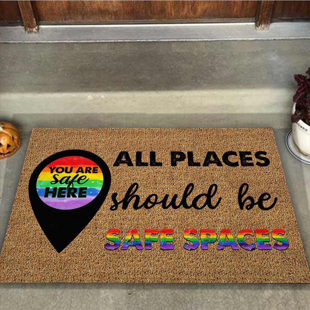 LGBT all places should be safe spaces doormat 1