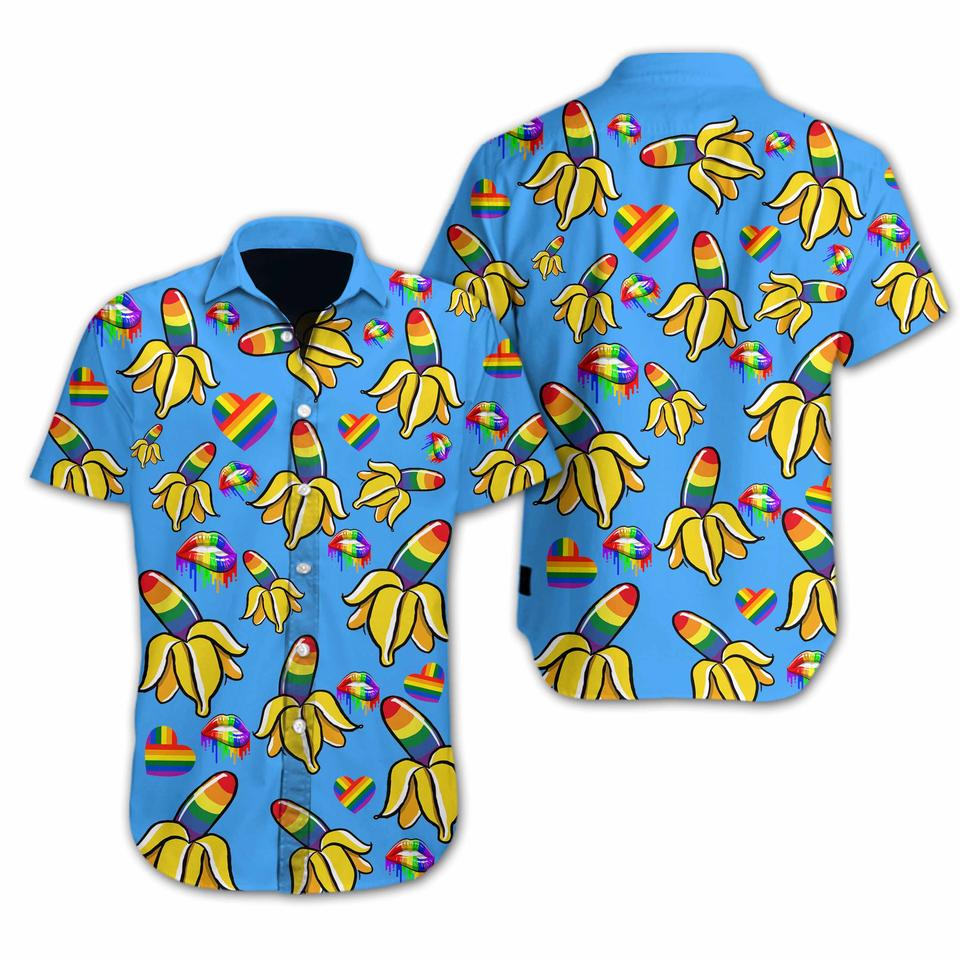 LGBT banana hawaiian shirt2