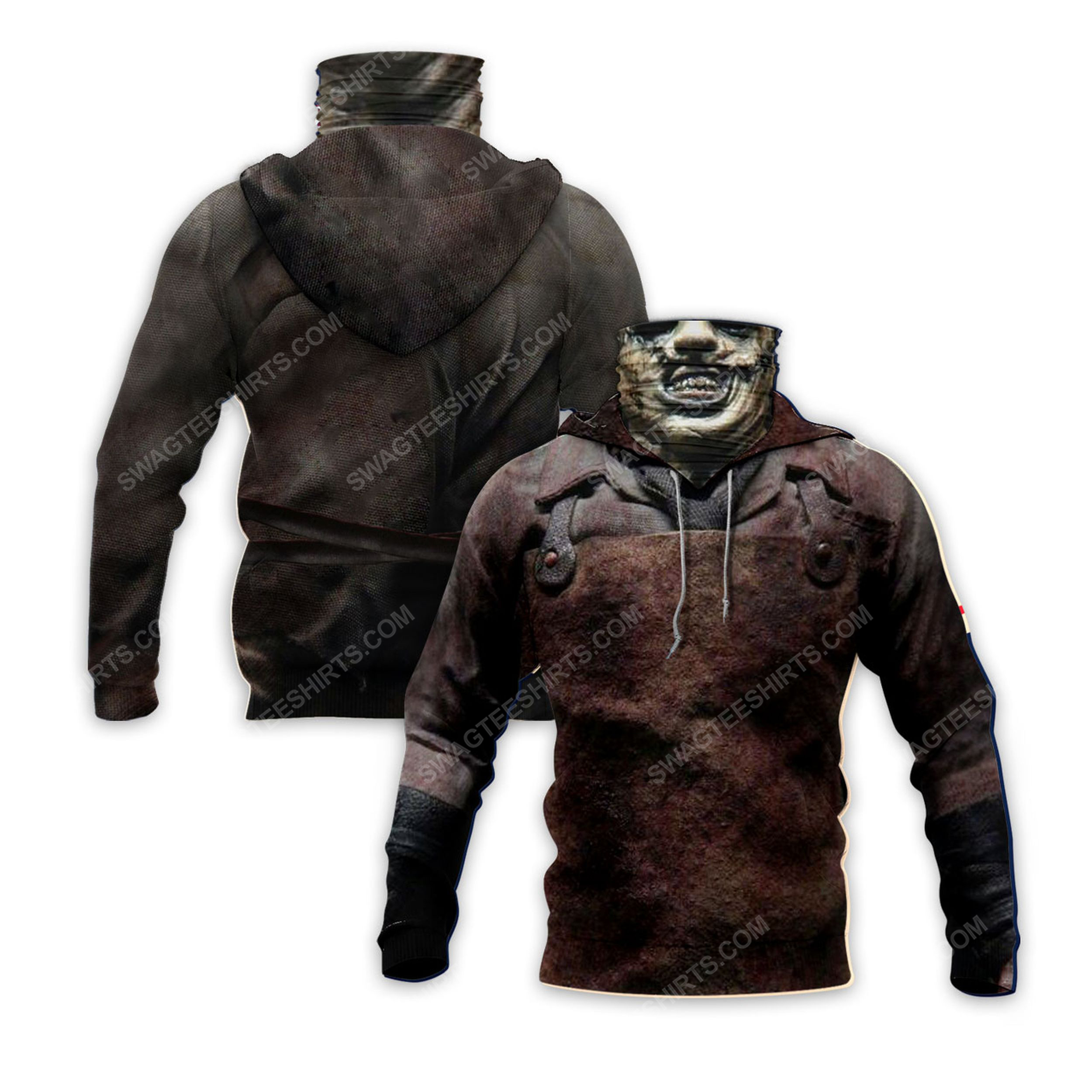 Leatherface the texas chain saw massacre ​for halloween full print mask hoodie 1(1)