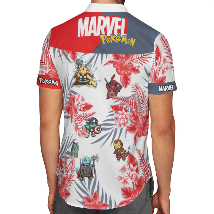 MARVEL pokemon hawaiian shirt 2