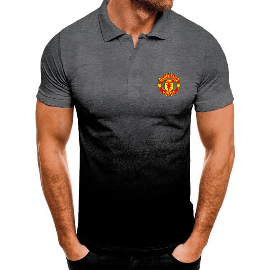 Manchester United men's gradient polo shirt - Dark grey