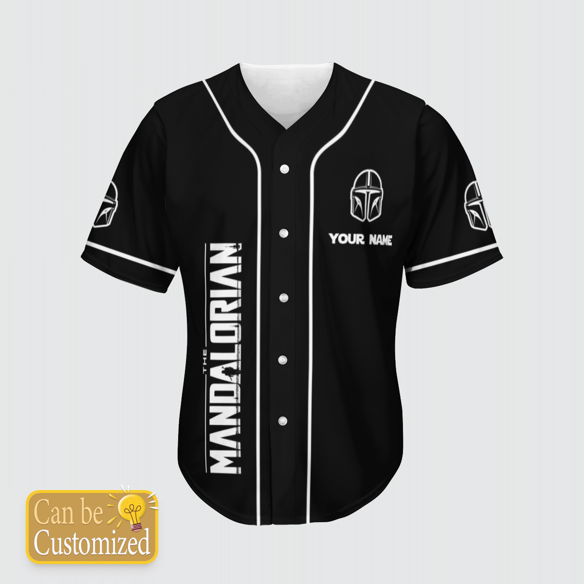 Mandalorian custom name baseball shirt