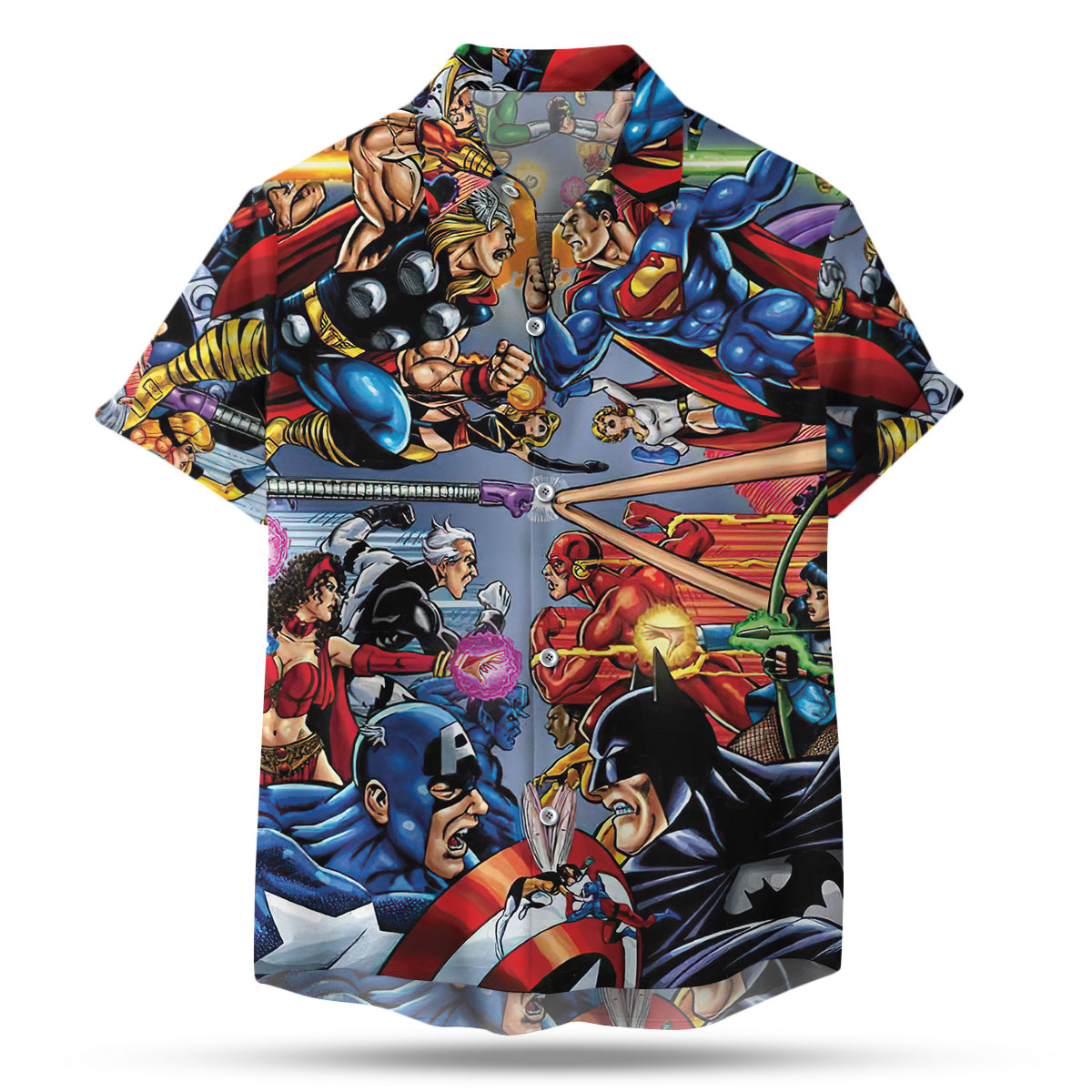 Marvel vs DC hawaiian shirt - Picture 1