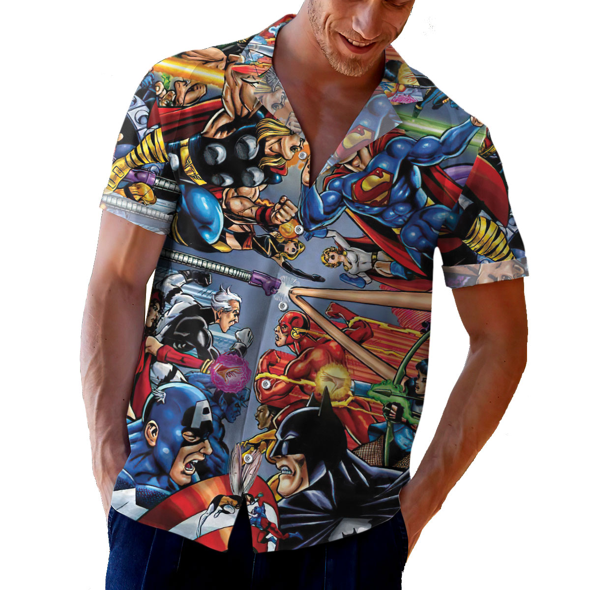 Marvel vs Dc Comic Hawaiian Shirt – Teasearch3d 170821