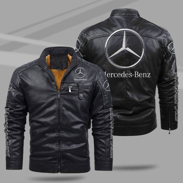 Mercedes Benz Fleece Leather Jacket