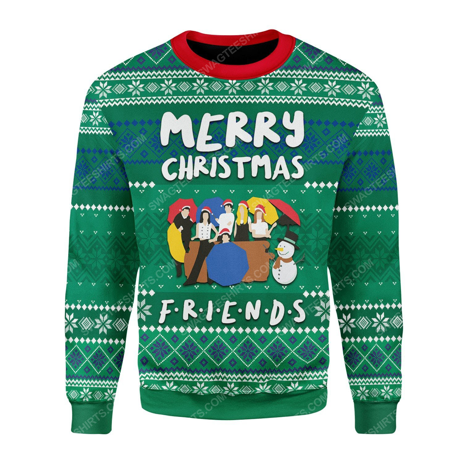 Merry christmas friends tv show ugly christmas sweater