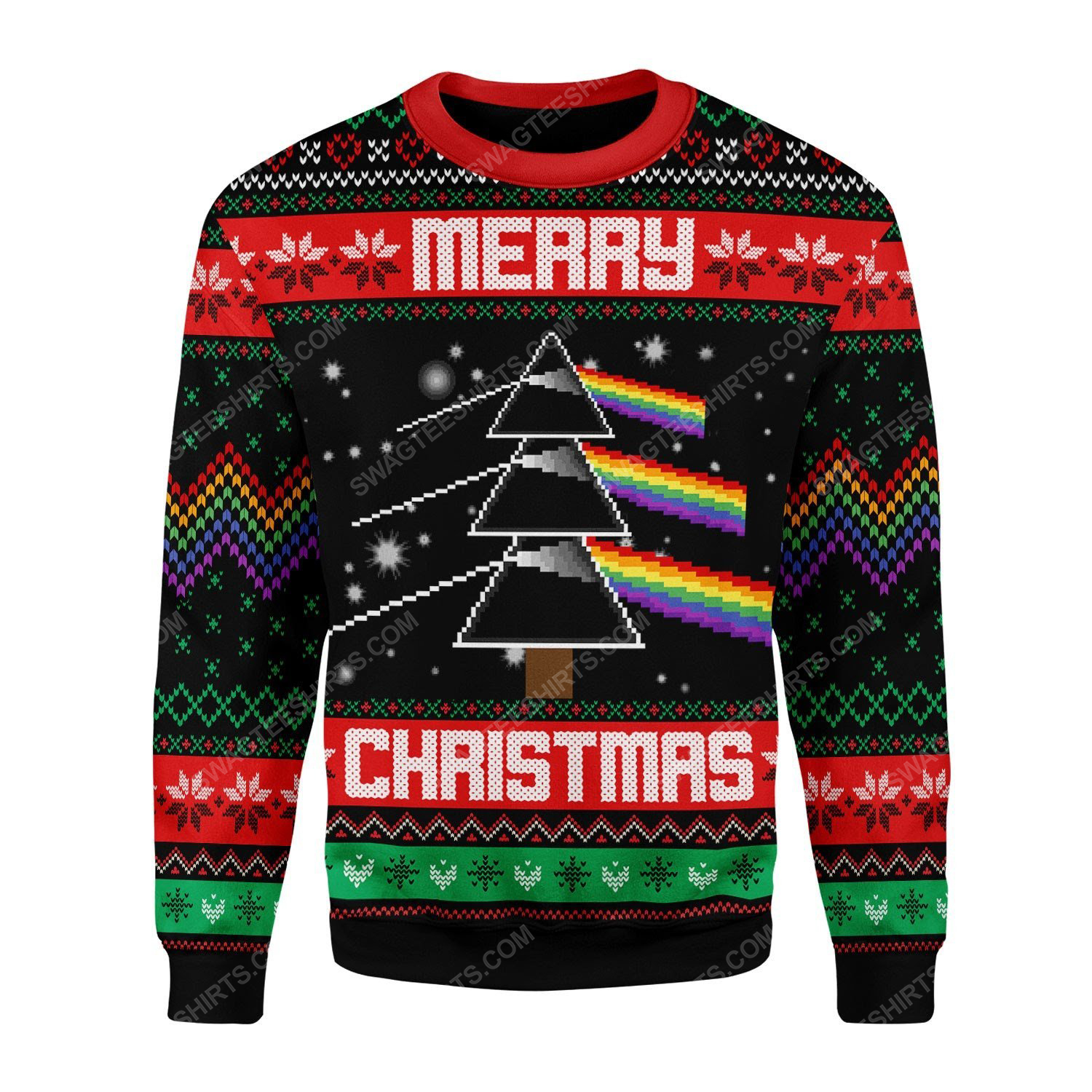 [special edition] Merry christmas pink floyd ugly christmas sweater – maria