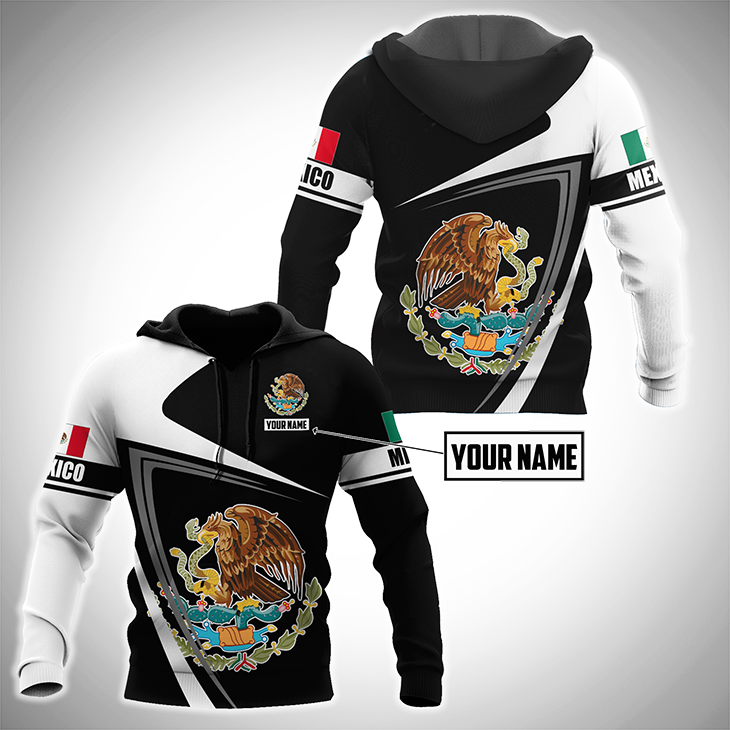 Coat of arms of Mexico Custom Name 3D T Shirt And Hoodie – LIMITED EDITION