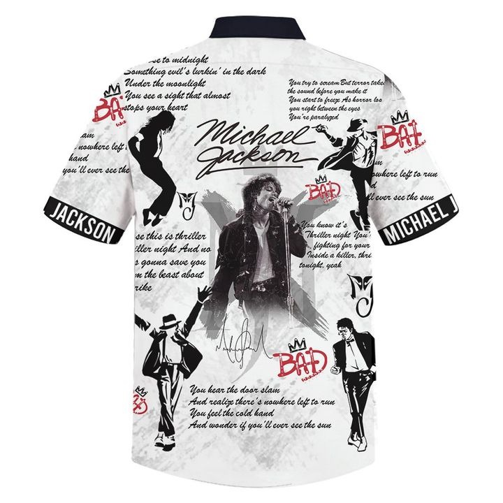 Michael Jackson Lyrics Hawaiian Shirt 2