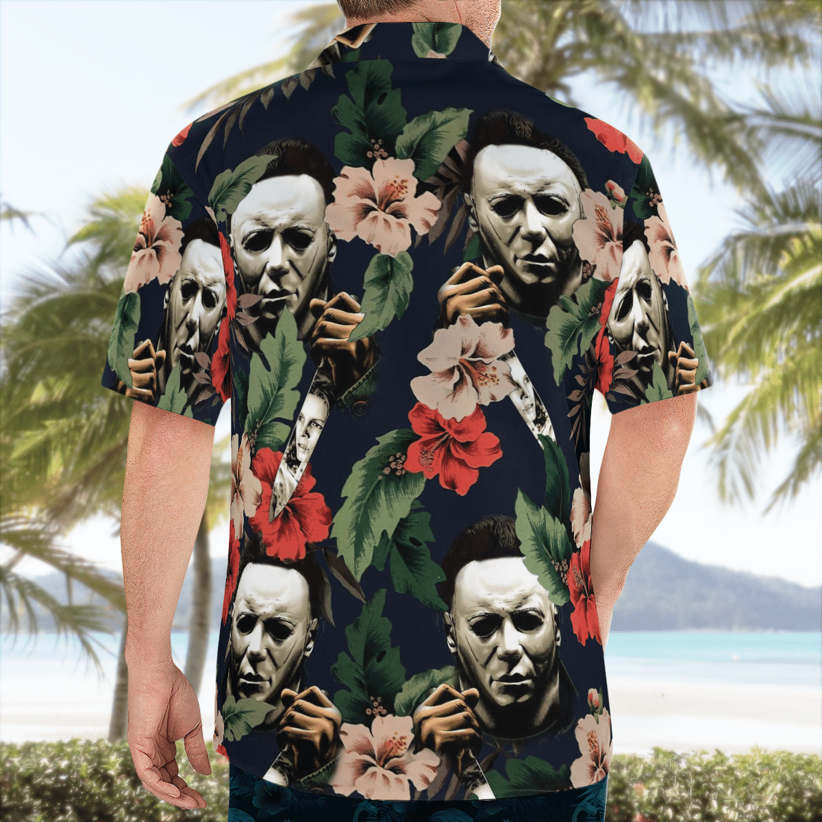 Michael Myers Hawaiian shirt and short 4